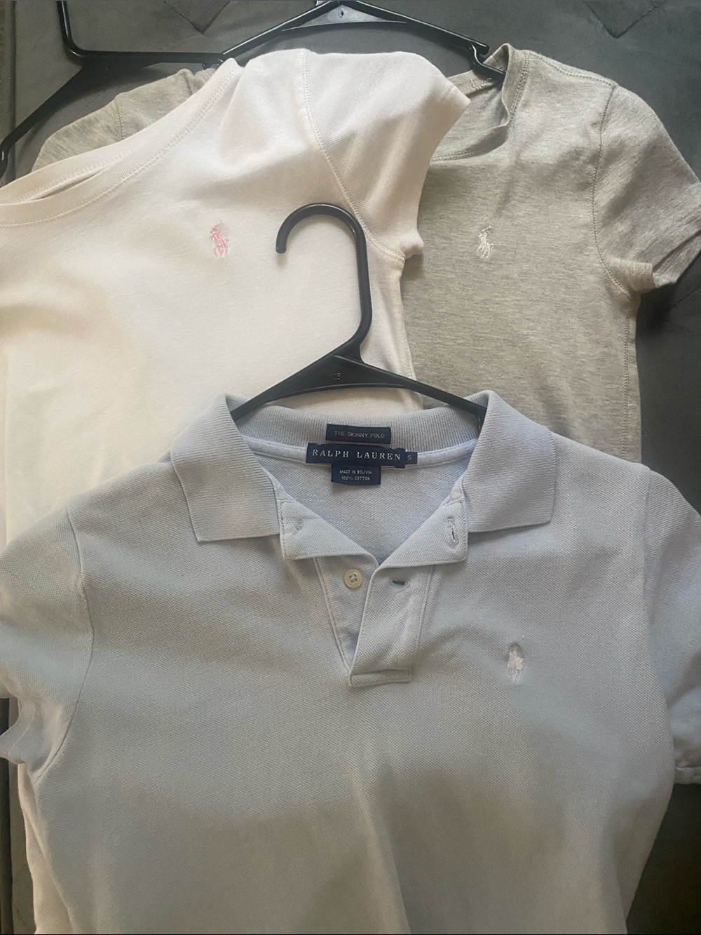 Polo by Ralph Lauren Kids Short Sleeve Tees in Light Gray, White, Light Blue - Picture 6 of 8